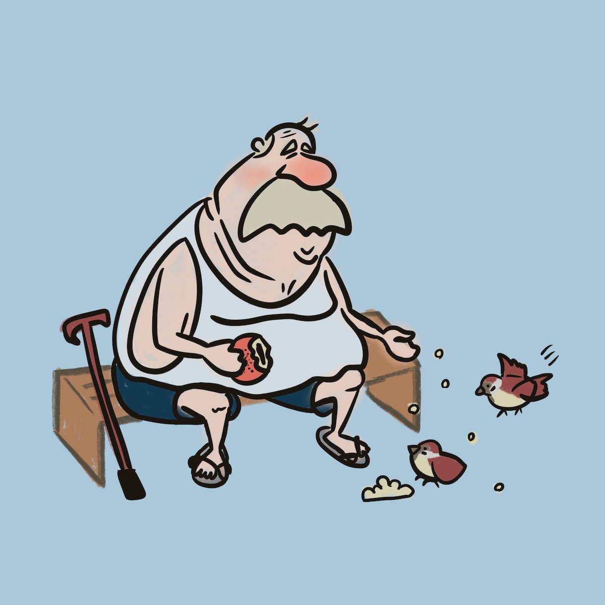 商用OK!!温かみあるユニークなイラスト作成します 人物/動物どちらでも！物語が伝わるほっこりユニークなイラスト イメージ6