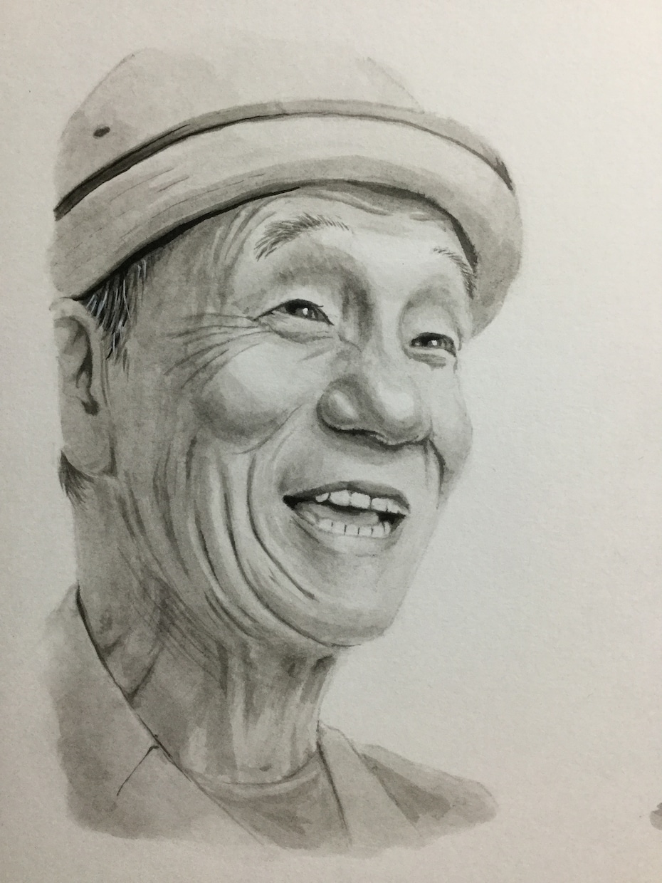 写真から墨で優しい似顔絵を描きます 今時アナログですが、手描きで唯一の似顔絵を描きます。 イメージ8