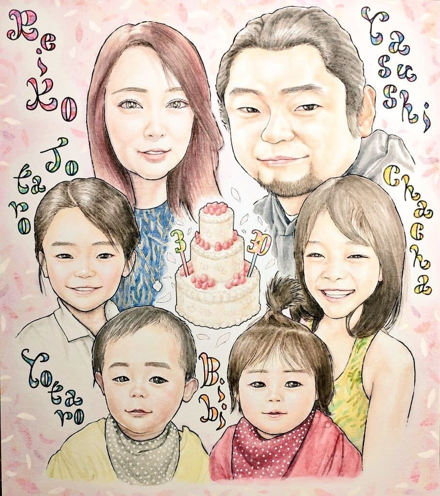 プレゼントや家族に可愛い似顔絵をお描きします 結婚記念❀感謝の気持ち♡アイコン☆思い出などにおススメ❦ イメージ5