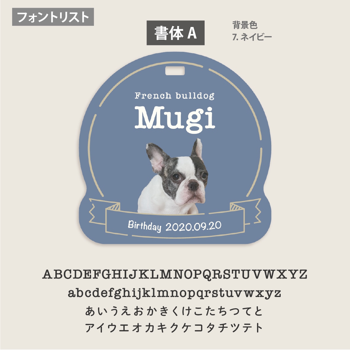写真入りペットのカート用ネームプレートを作成します 色と書体が選べる！デザイナーがセミオーダーで作成！送料込 イメージ6