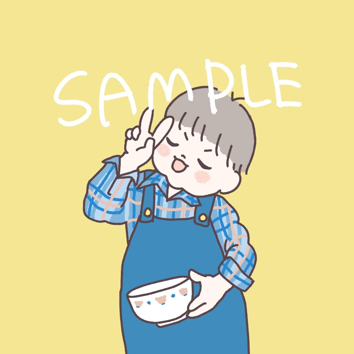 ほっこりかわいいテイストでお子様の似顔絵描きます SNS使用可！形に残るオプション付き♡ イメージ8