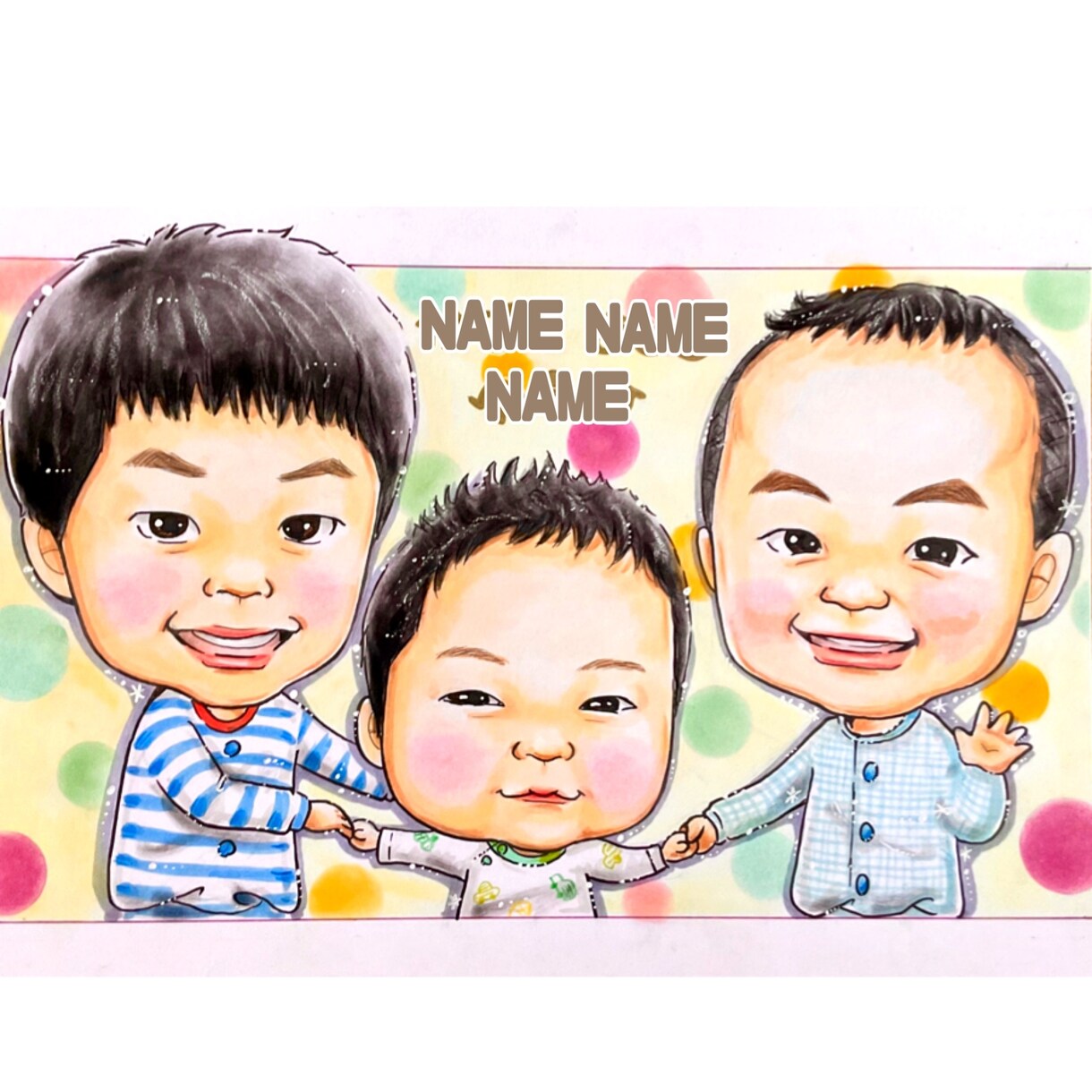 あたたか〜い☆リアル可愛い☆手描き似顔絵描きます ★基本のタッチ似顔絵(◎スタンダード) イメージ4