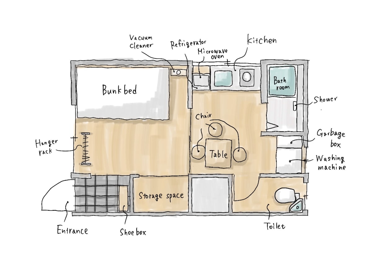 建築イラストレーターがおしゃれな間取り図描きます 手書きならではの優しいタッチでプレゼンやパンフレットやHPに イメージ9