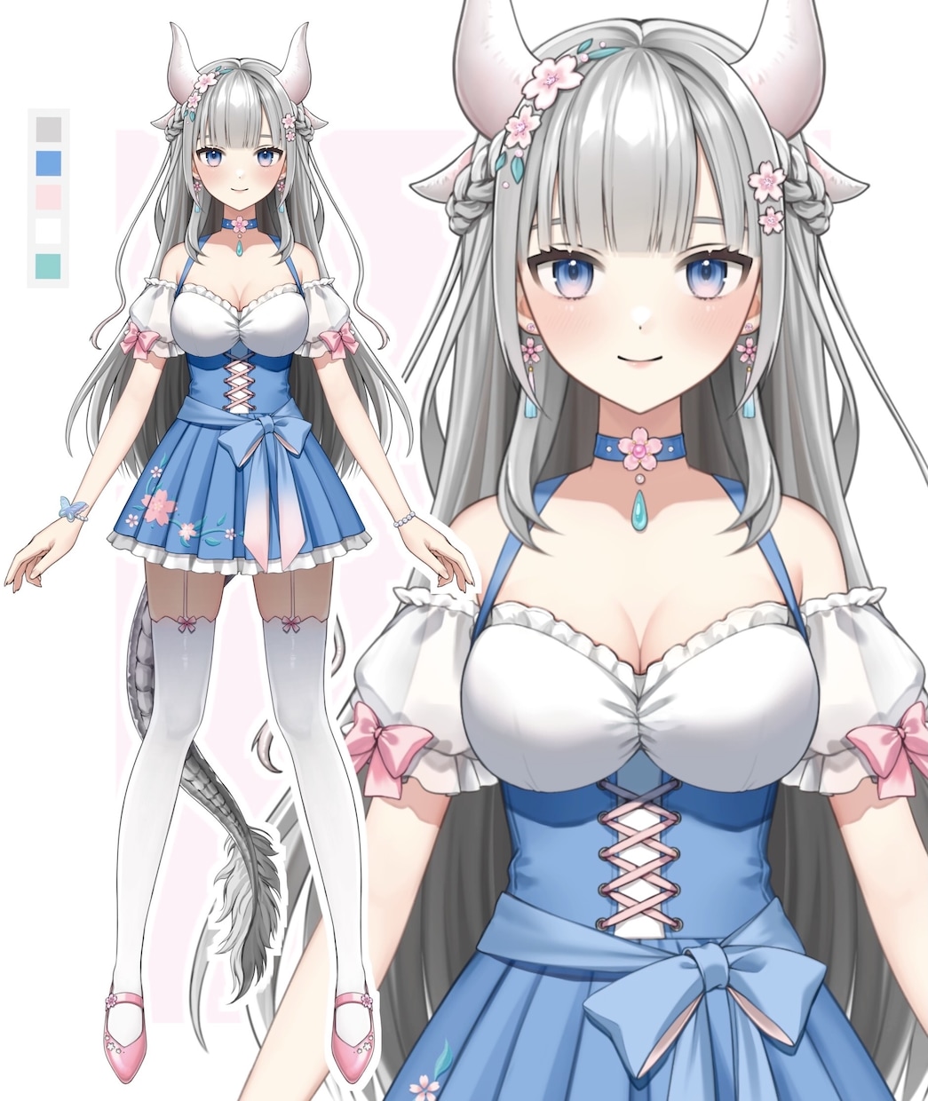 Vtuberの立ち絵を制作をします Vtuberのキャラクターデザイン(パーツ分け込み) イメージ1