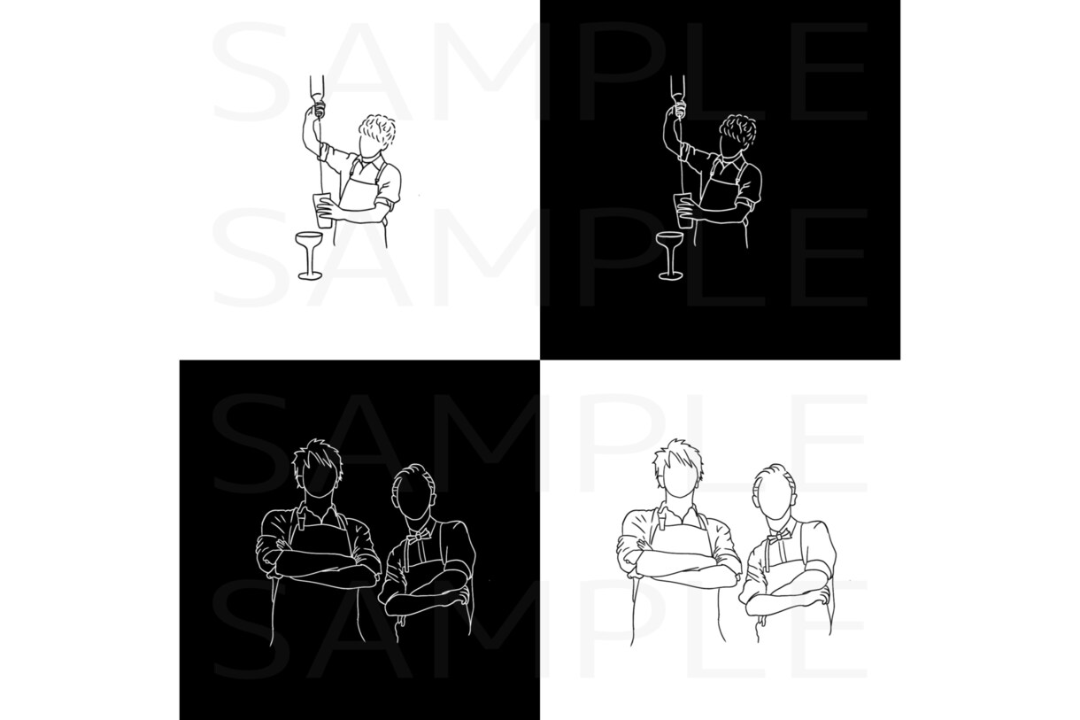 写真を元にシンプルな白黒イラストを作成します 写真と質問テンプレートと一緒にまずはお問い合わせください。 イメージ4
