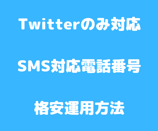 7月対応 電話番号を安く取得する方法教ます 安くTwitterを運用したい方へおすすめ致します イメージ1