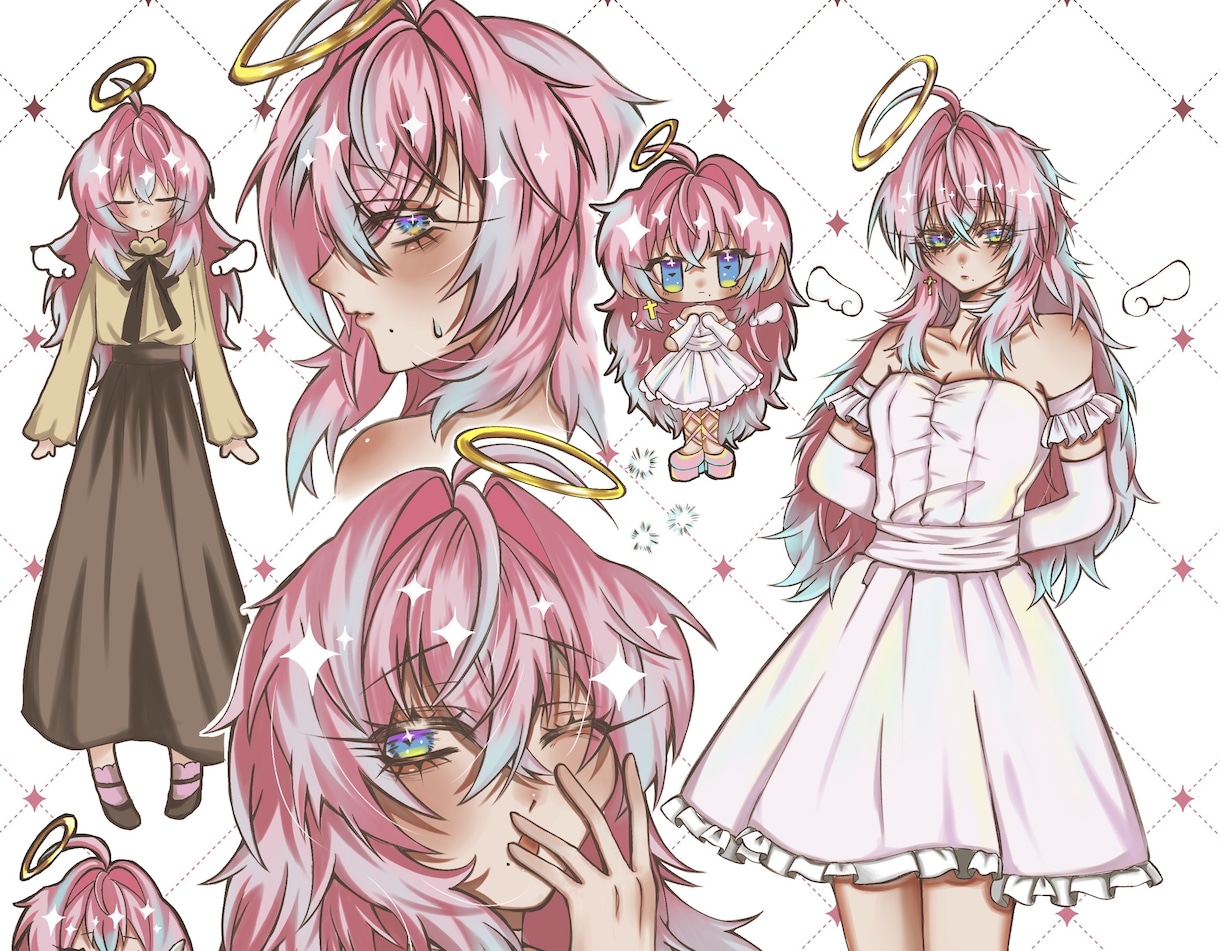 SNS、アイコン、サムネ制作します 綺麗めなキャラを描くのが得意です。 イメージ1