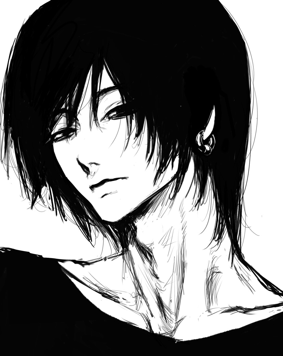 アイコンなど、モノクロで主に男性イラストを描きます あなた専用のキャラデザイラストを描きます イメージ9