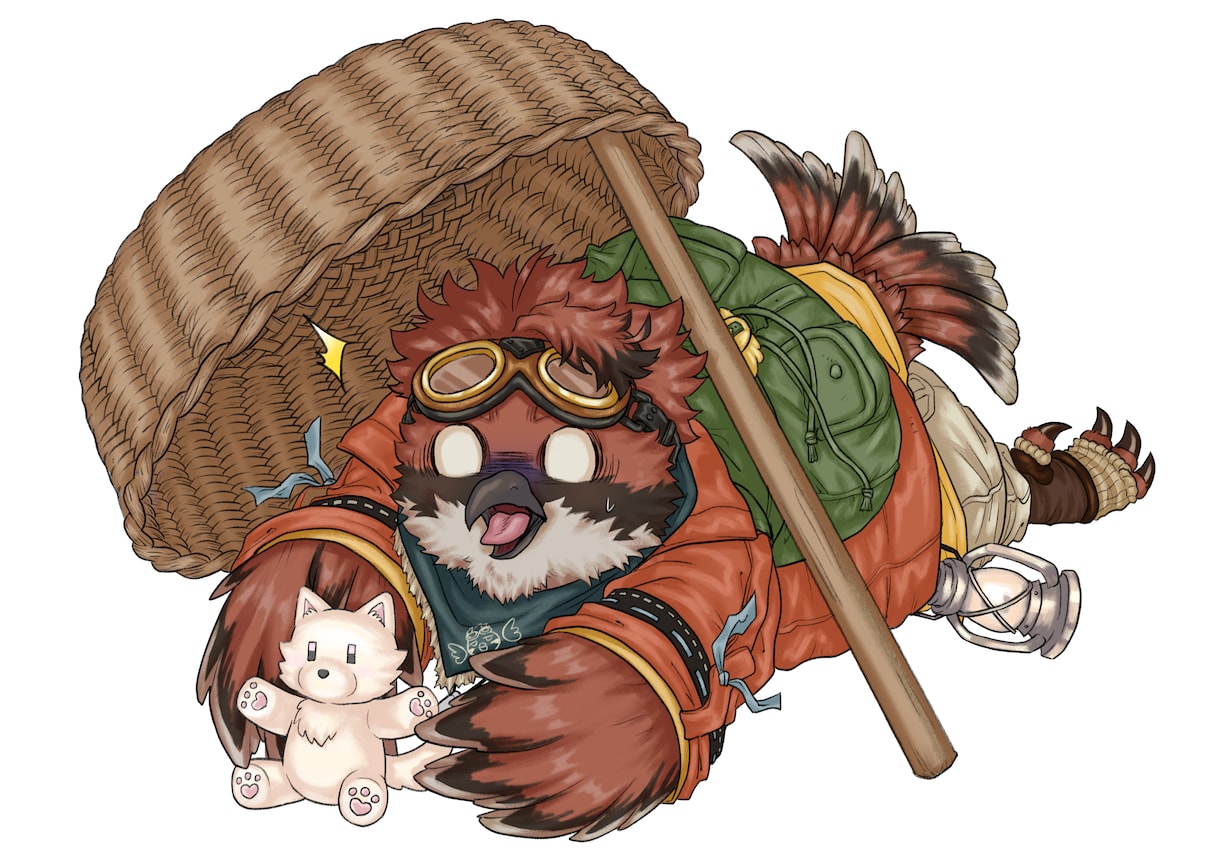 Furry・ケモノ配信者向け/動画サムネ絵承ります 【商用・グッズ利用込】配信・動画用立ち絵イラスト制作 イメージ4