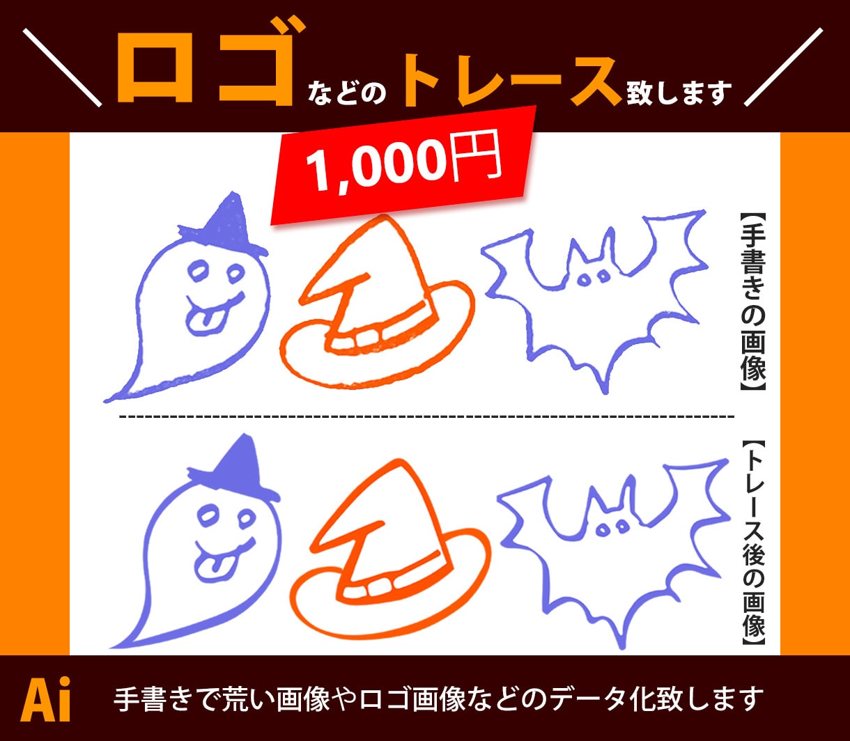 ロゴなど画像をそっくり同じにデータとし納品致します 初めての方でも安心してお任せください！ イメージ3