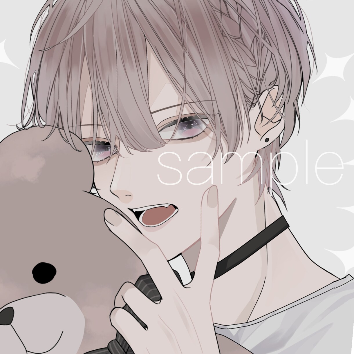 彩度低めの男女アイコンを描きます 儚げ、色素薄めの色合いの男女お描きします。 イメージ3