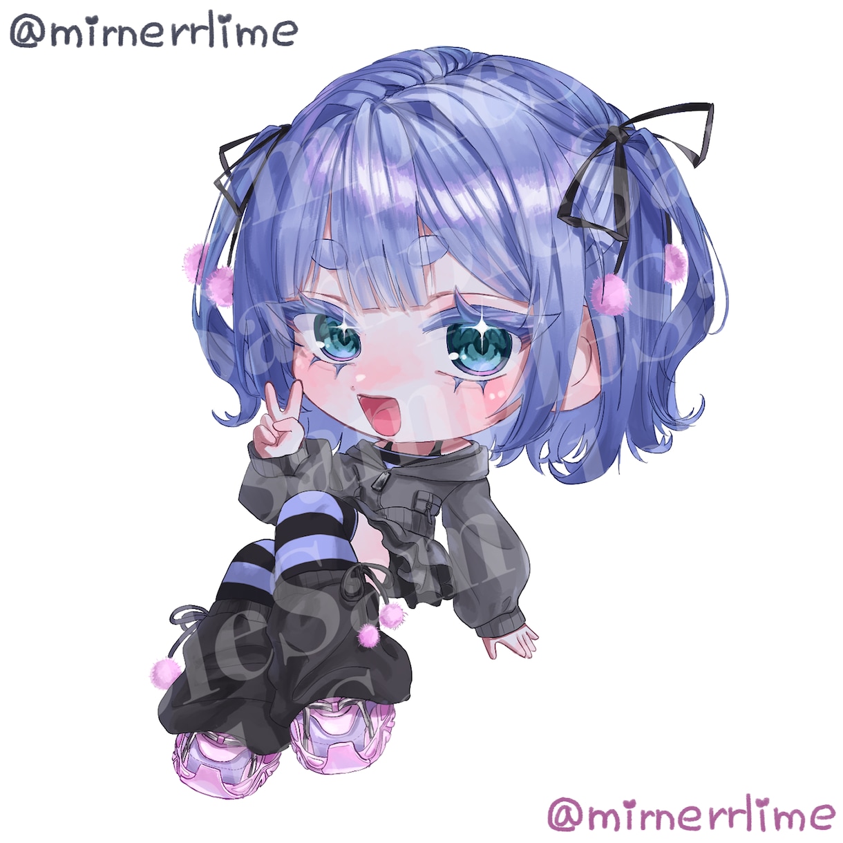 厚塗りの綺麗でかわいいSDキャラを描きます 【最短7日】配信活動やイベントに使用するミニキャライラスト イメージ1