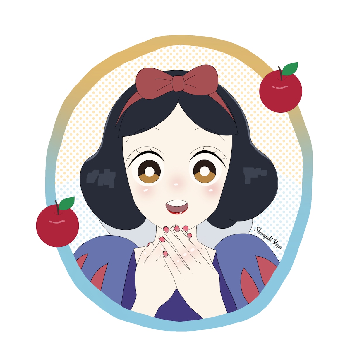 画像のようなゆるふわ系のイラストを描きます。ます 髪型や表情、背景などご希望をお伺いします。 イメージ2