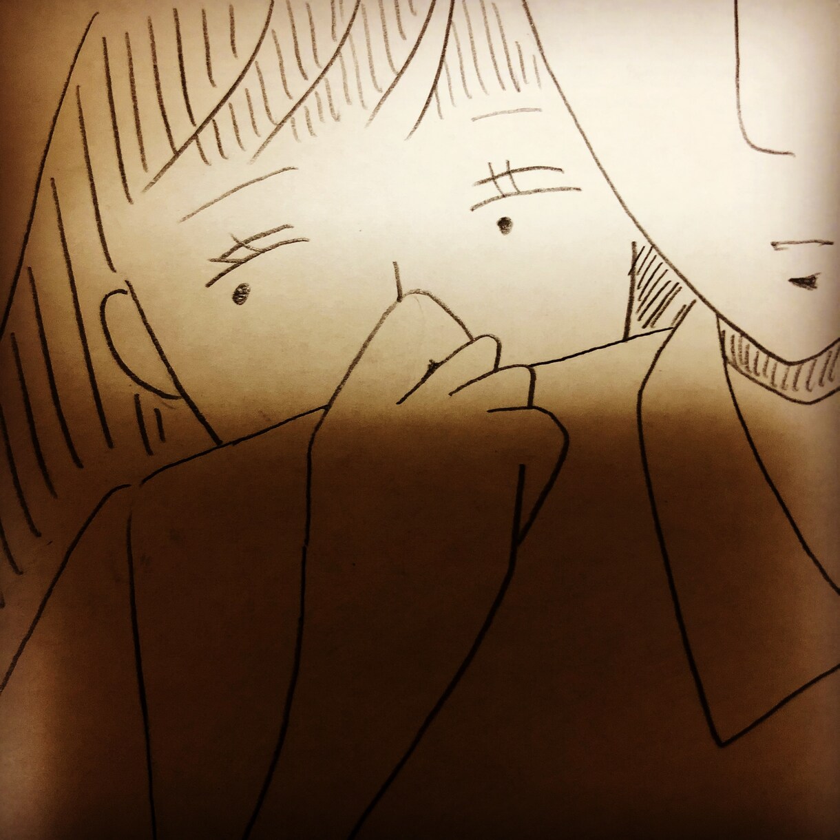 白黒ですがかわいい絵描きます 似顔絵、女の子のイラストおまかせ イメージ5