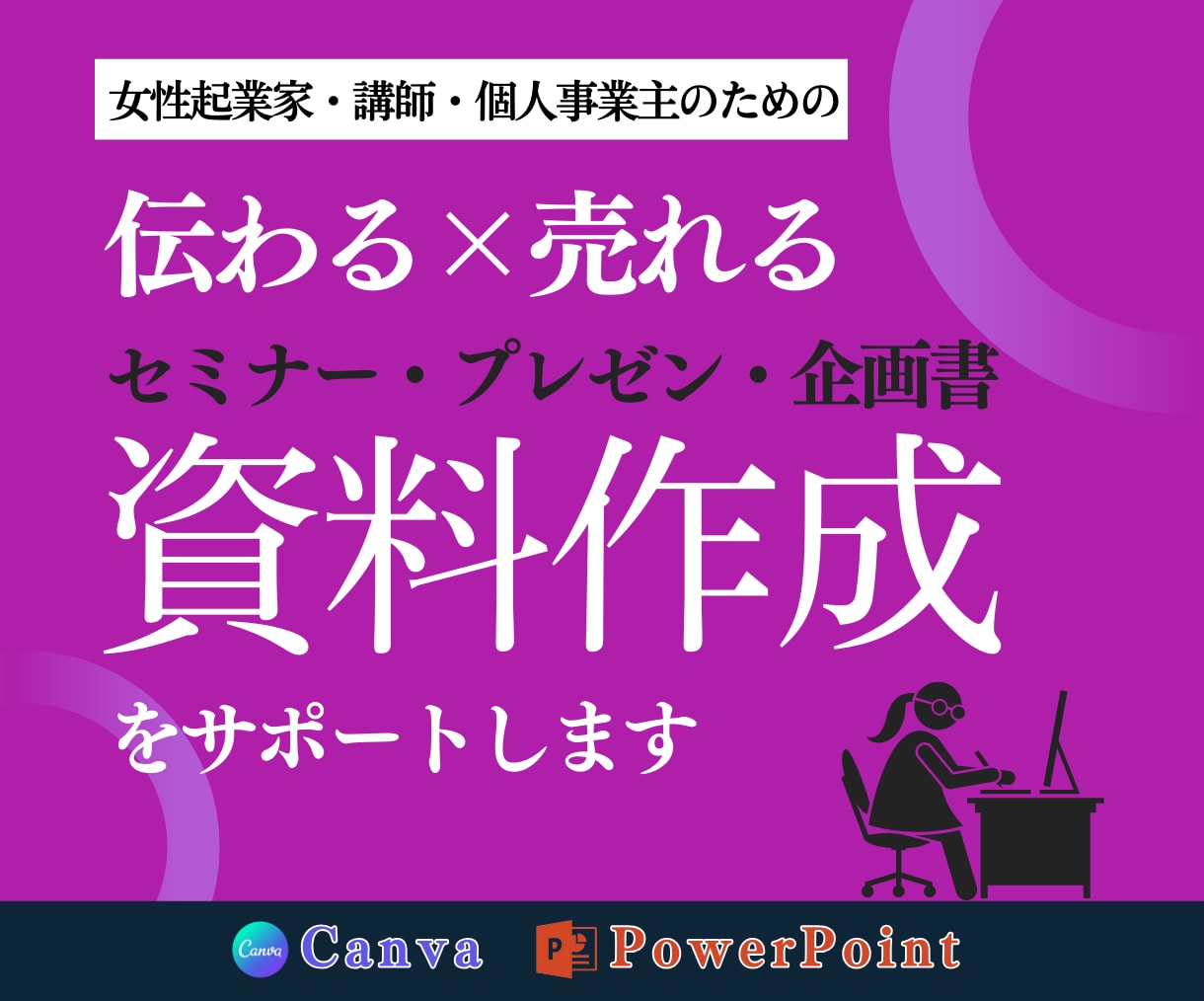 プレゼン資料・セミナー資料作成のお手伝いします Canvaで「成果につながる伝わる資料作り」をサポート イメージ1