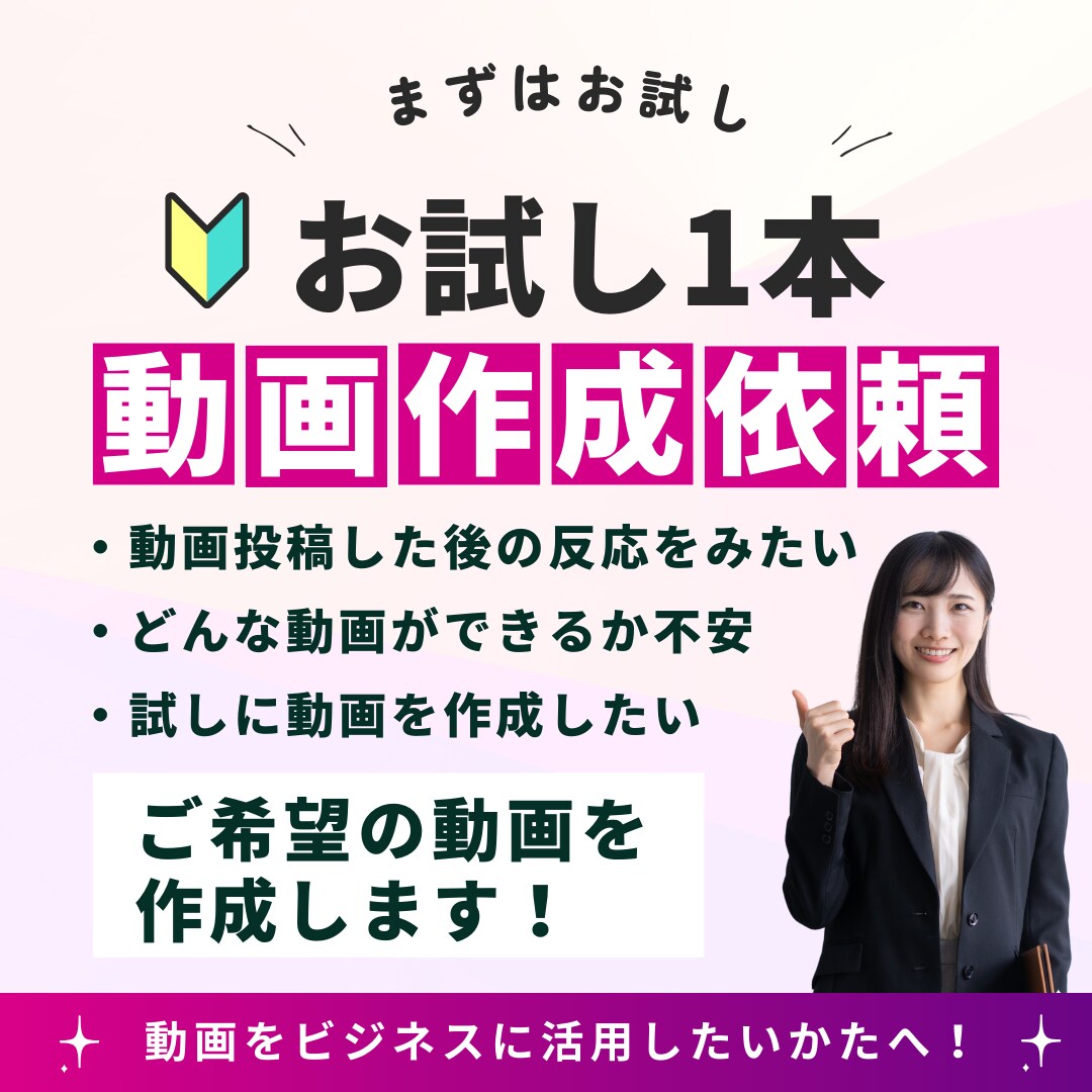 まずはお試し！ご希望に沿った動画を作成いたします 企画・台本・編集・投稿のトータルサポート（サムネ付き） イメージ1