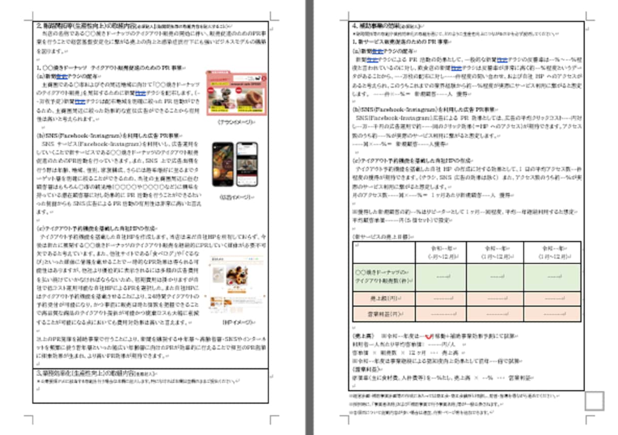 カフェ★持続化補助金採択書類をお譲りします 採択済みの事業計画書を【テンプレート】としても利用できます！ イメージ5