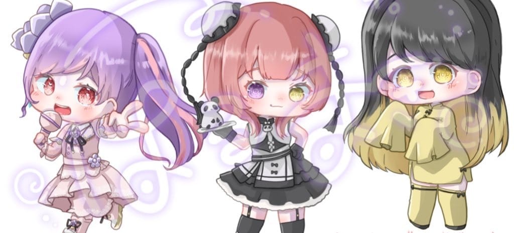 あなただけのキラキラお目目のミニキャラ描きます あなたや好きをかわいいキャラに描きます！ イメージ2