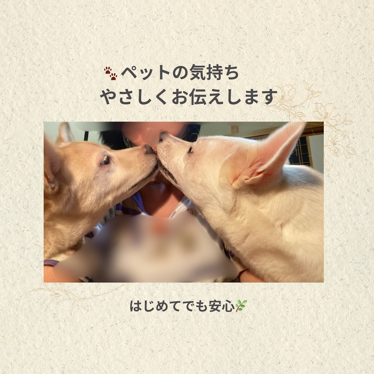 ペットの気持ちをやさしくお伝えします 保護犬と暮らす経験からやさしくお伝えします イメージ1