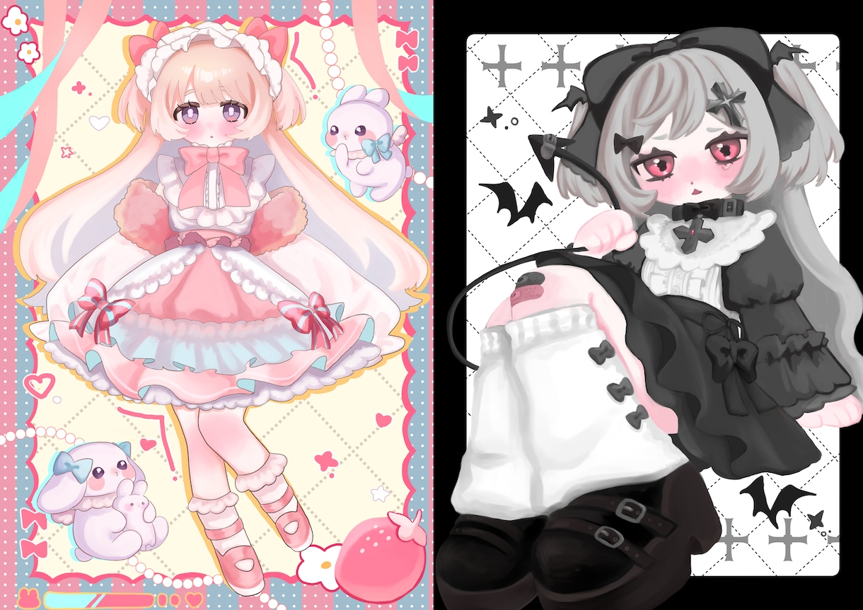 商用OK！かわいい立ち絵や一枚絵制作します 一枚絵、立ち絵、SNSアイコン、歌ってみた等対応可能！ イメージ5