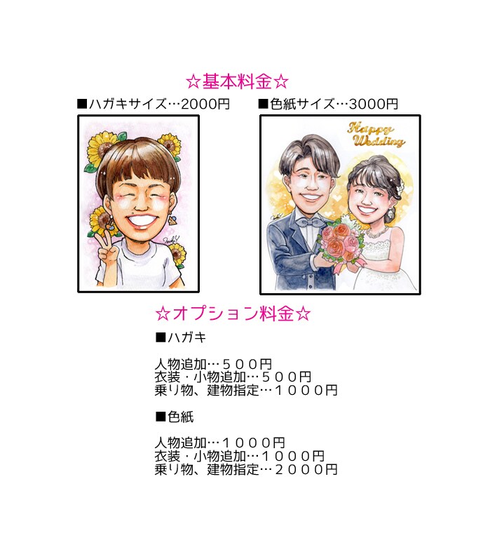アニメーターが【手描きの似顔絵】作成します ハガキサイズは1500円から。贈り物やアイコン等にも。 イメージ10