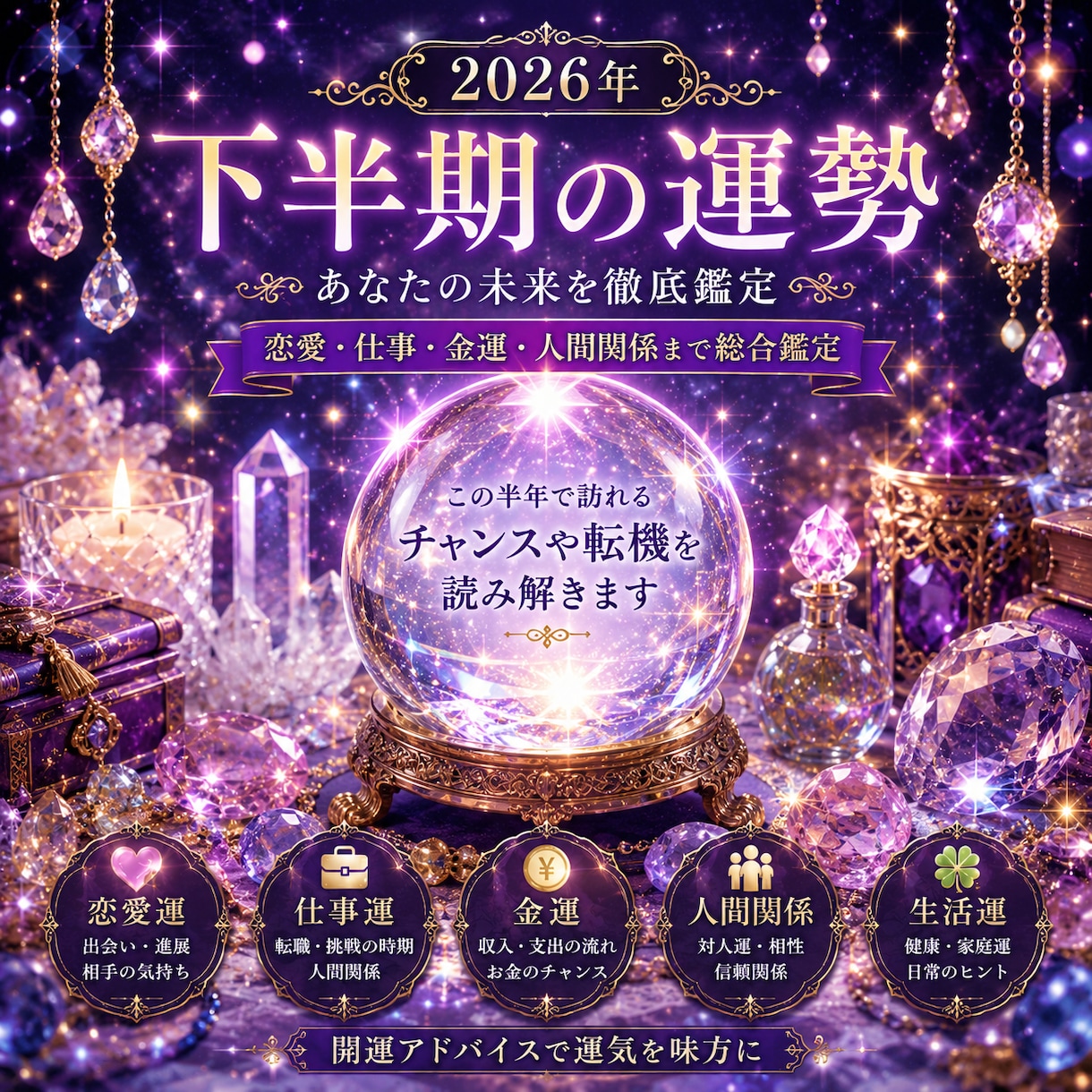 2026年下半期あなたの運勢を占います 【2026年下半期】恋愛・仕事・人生の流れを占います イメージ3