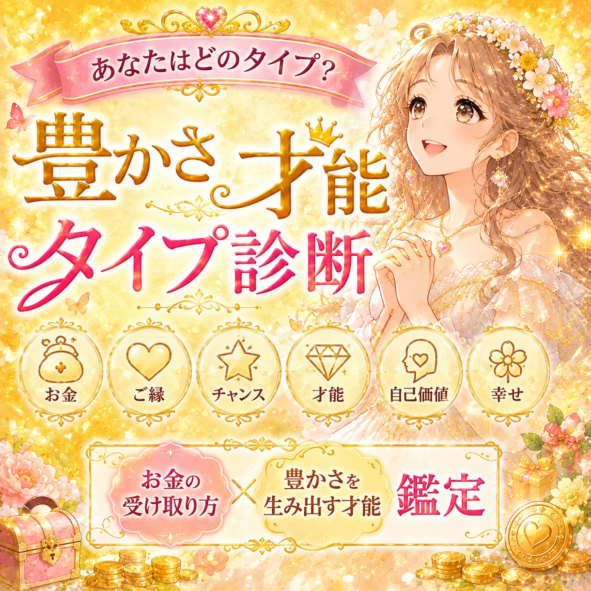 お金＆豊かさのご縁や才能／オーダーメイド鑑定します 自分らしく豊かさを受け取る『お金の才能診断』ヒーリング付き♡ イメージ1