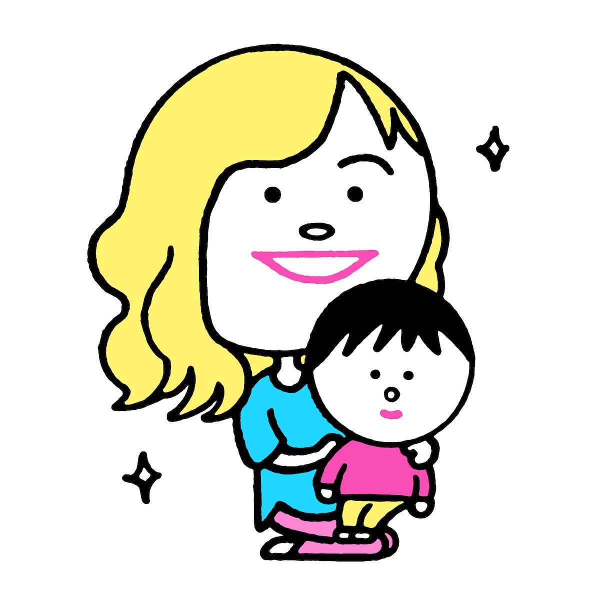 シンプルでポップな似顔絵（色 Ver.2）描きます シンプルなタッチで雰囲気のある似顔絵をご提供いたします。 イメージ2