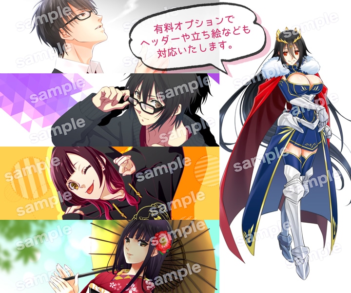 SNSなどで使用するアイコンイラスト作成いたします イラストお描きします。オプションでヘッダー画像のサイズも対応 イメージ3