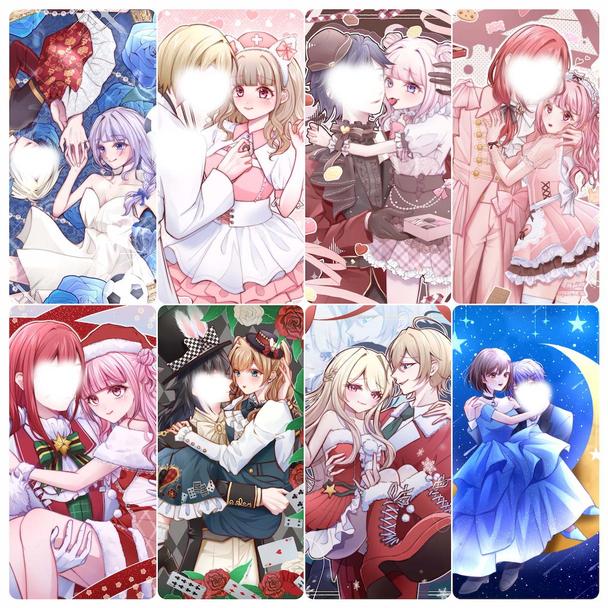カップルイラストや夢絵、可愛い女の子を描きます ラブラブ＆距離近め！甘々な雰囲気のイラストをお届け♩ イメージ3