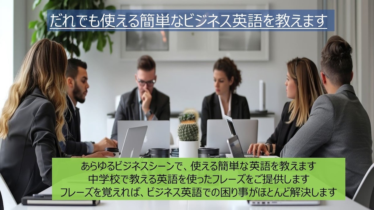 誰でも簡単に使えるビジネス英語を教えます あらゆるビジネスシーンで簡単に使える英語のフレーズを教えます イメージ1