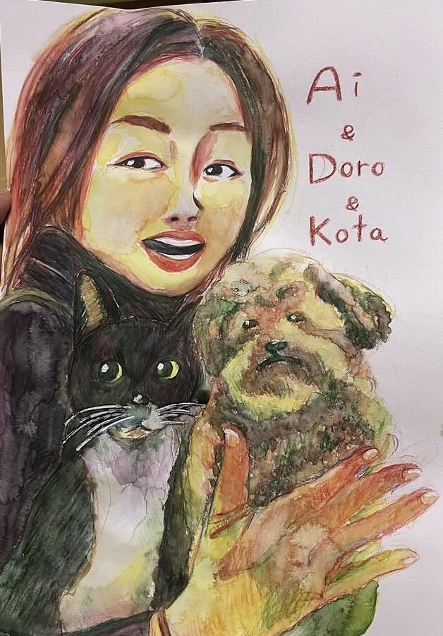 水彩色鉛筆で似顔絵かきます たくさんの色を重ねた独特な色彩で、優しくあたたかみのある作品 イメージ4