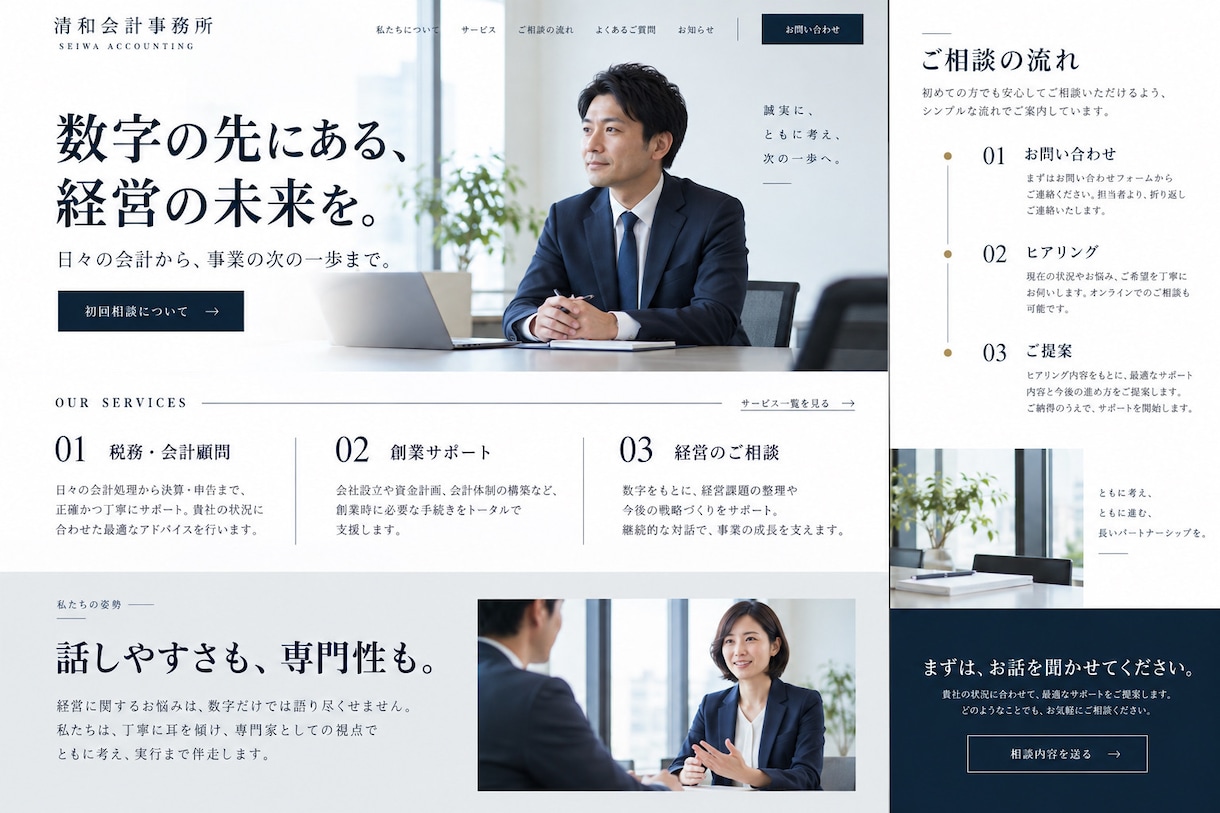 超コスパ！SNSから集客できるLPを作成します とりあえずLPを出したい！そんな方におすすめです。 イメージ3