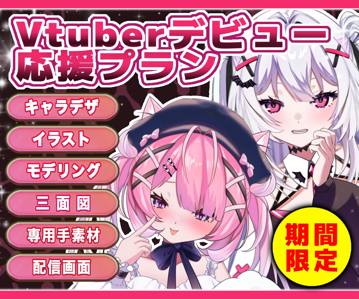 高可動域！あなた専用Vtuberモデルを制作します 〖ふわふわで可愛いモデルが欲しい方にオススメ！！〗 イメージ1