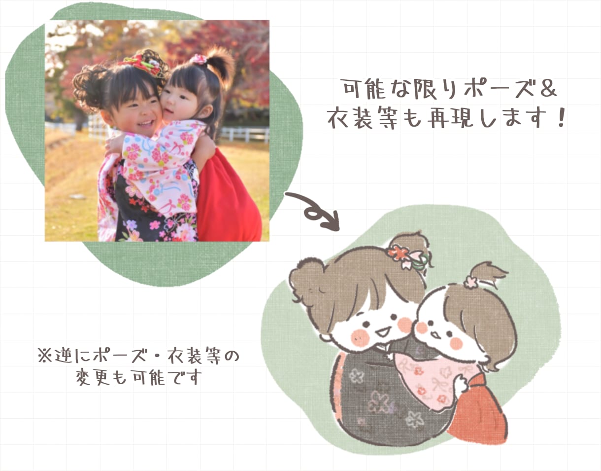 ゆるかわ似顔絵描きます ✽ 淡い色合い！SNS・ウェルカムボード・ギフトにも イメージ5