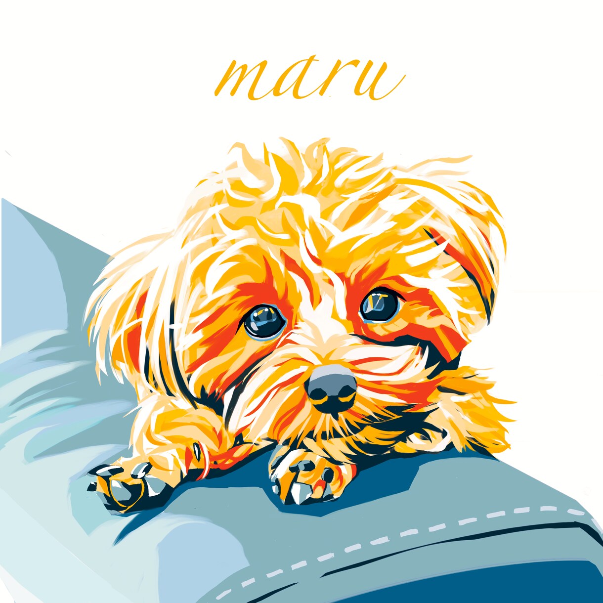 世界に一枚のご愛犬のイラストを描きます アクリル画風の鮮やかなイラストを描かせていただきます！ イメージ7