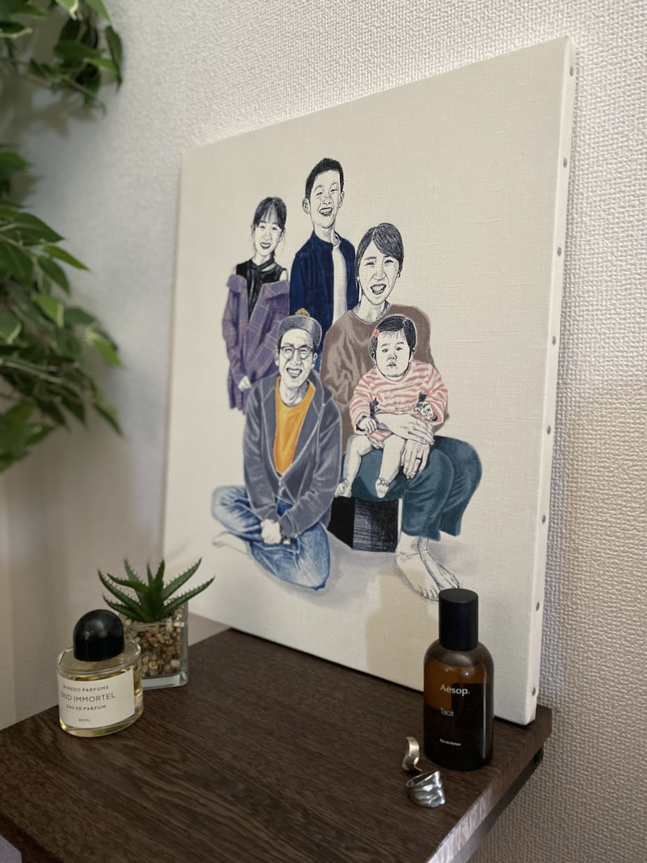 家族、子供、記念アート・プレゼントにも喜ばれます キャンバスプリント　正方形 W400×H400×D37mm イメージ5