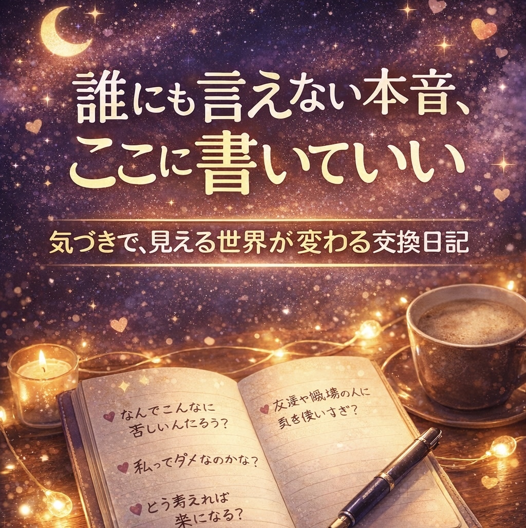 30日間交換日記｜自分がクリアになるお手伝いします 誰にも言えなかった本音が、自分を教えてくれる鍵 イメージ1