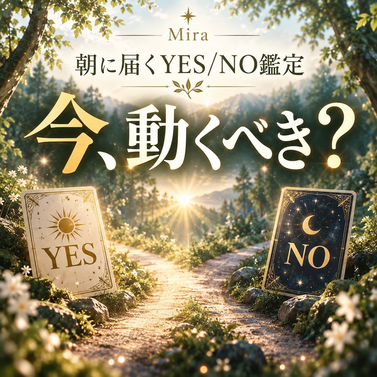 朝に届くYES/NO鑑定｜北の森で答えを読みます 迷っていることをカードでシンプルに読み解きます イメージ1