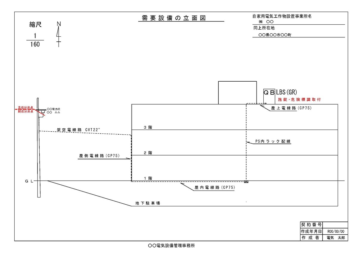 電気主任技術者必須！！立面図をCAD化します 保安管理業務に必須な需要設備の立面図をJW-CADにて作成 イメージ2