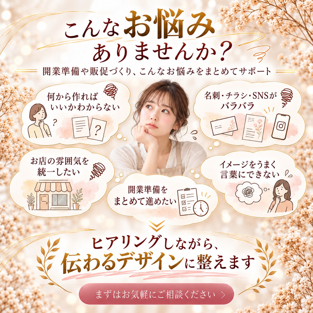 開業向け販促デザイン3点作ります 名刺・チラシ・SNS画像をまとめて制作 イメージ6