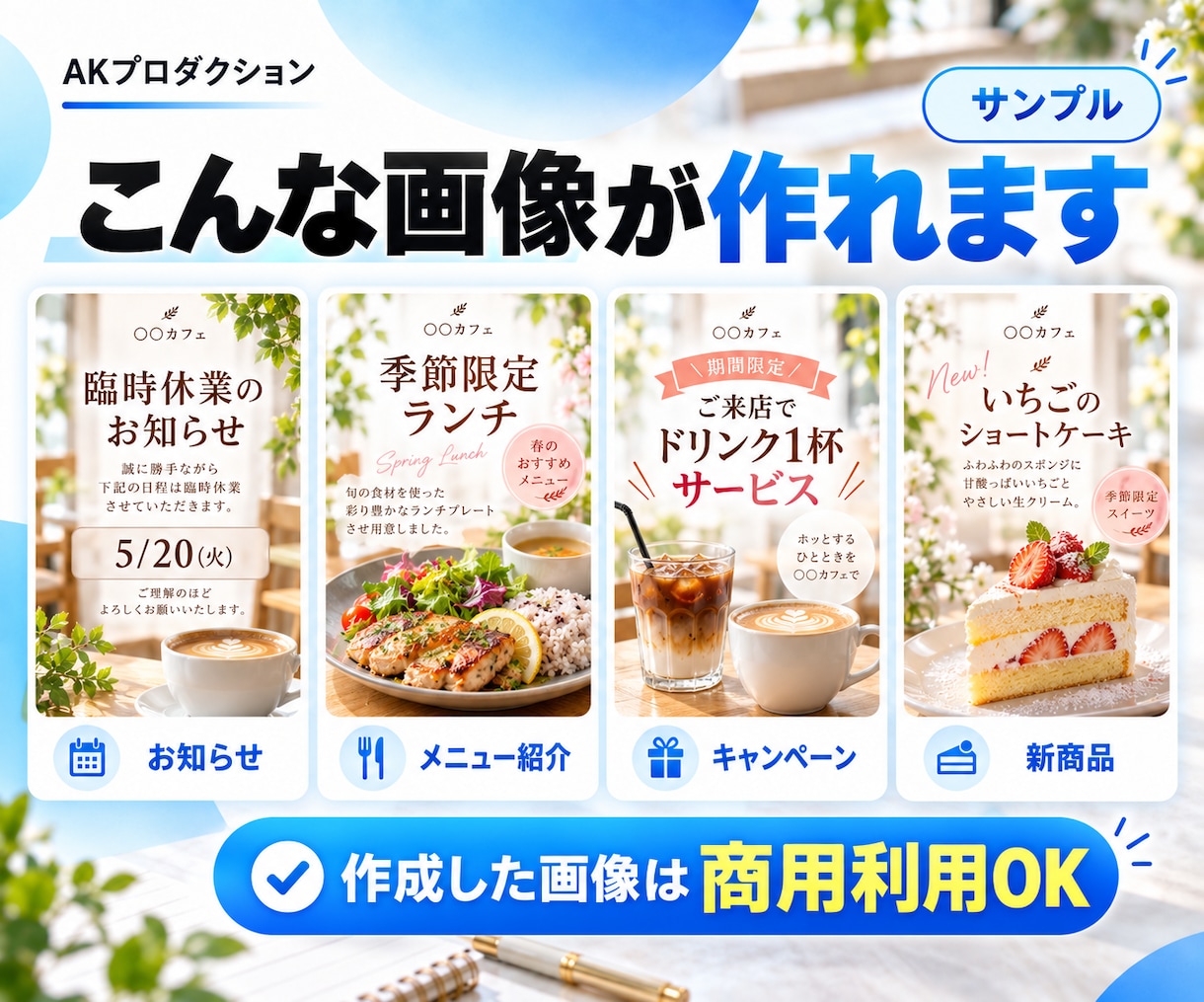 インスタ投稿画像を1枚1,000円で作成しますます 告知やメニュー紹介に！まとめて頼むとお得です イメージ4