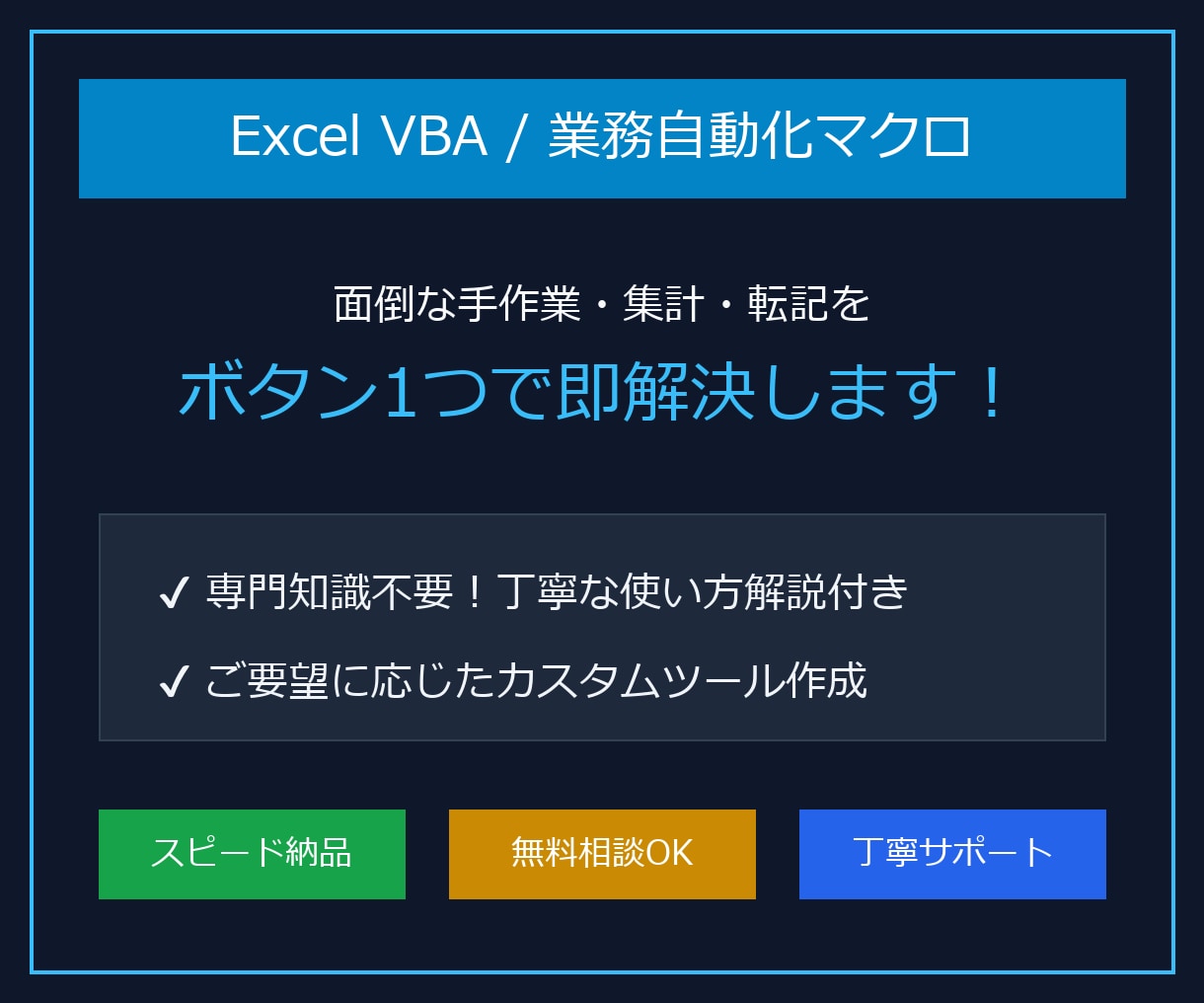 プロ設計・高品質保証します 快適な作業効率化！複雑なタスクを数分で完了 イメージ1