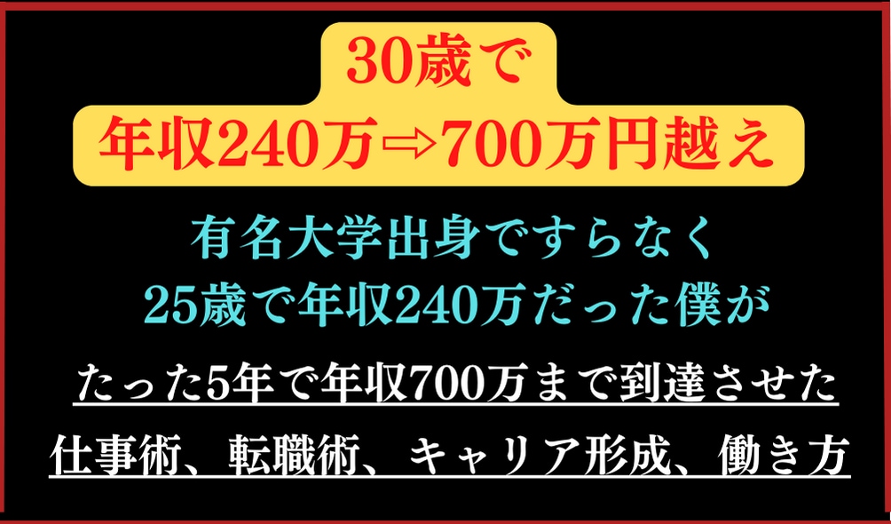 キャリア、働き方、年収についてアドバイスします 周りが優秀で評価されない、上司が厳しく、年収が上がらない人へ イメージ1