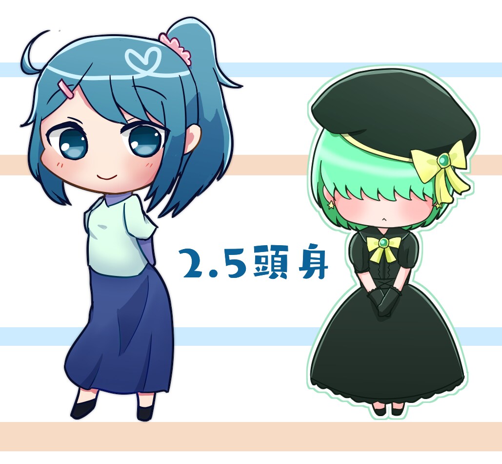ぷにもちかわいいデフォルメ全身絵描きます ほっぺたもっちり、丸っこくてキュートなミニキャラアイコン！ イメージ3