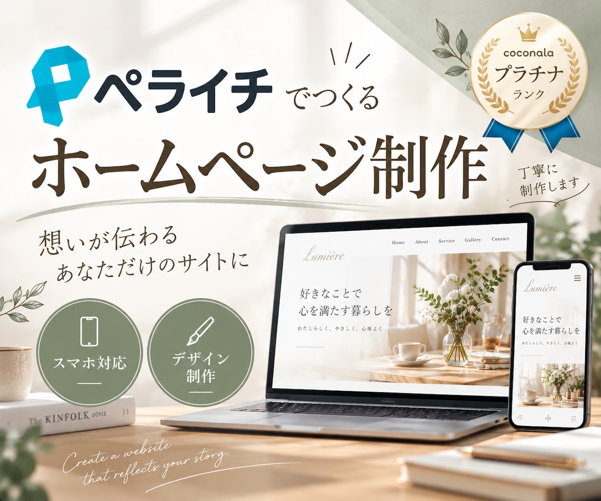 ペライチでホームページを丁寧に制作します 目的に合わせたホームページを制作します イメージ1