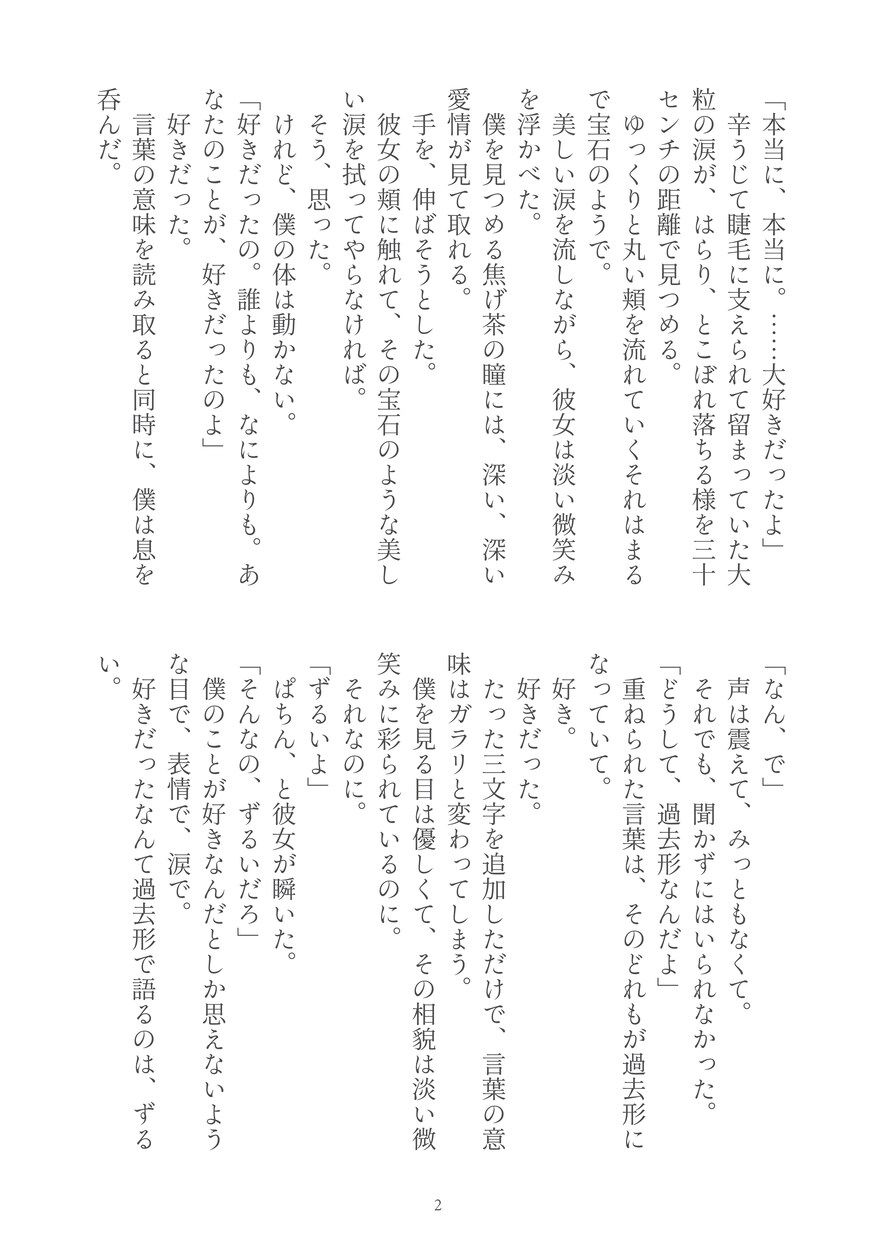 オーダーメイドの掌編小説、7日以内に納品！　します 創作、版権、NL,BL,GL,夢、何でもOK! イメージ3