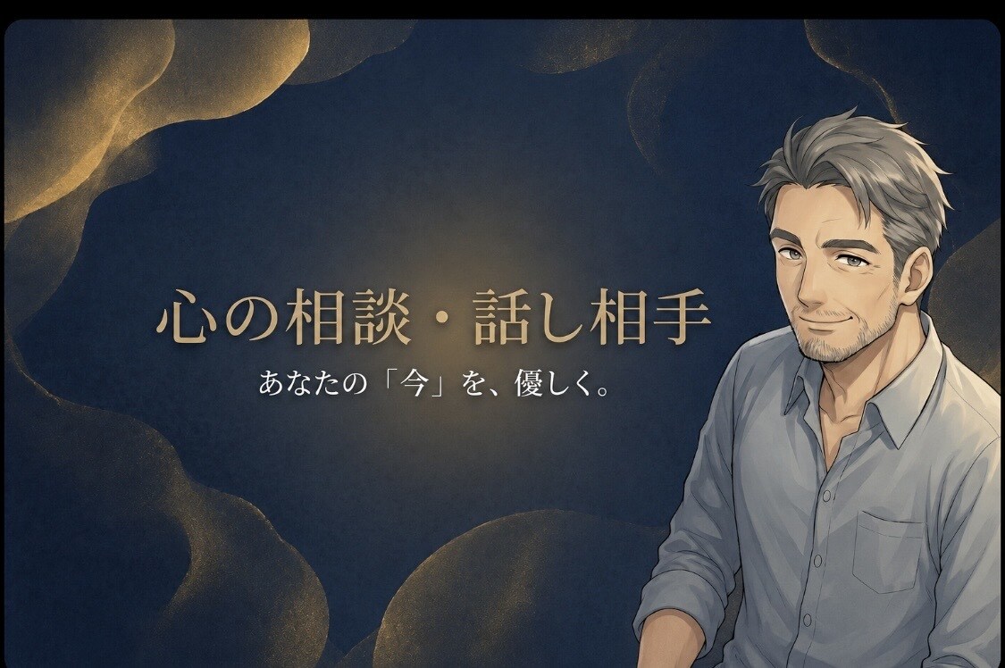 オジサンがただ優しく話を聞きます 貴方に寄り添います。心の重荷、ここに置いていきませんか？ イメージ1