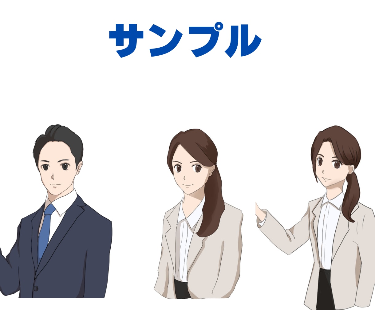 清潔感のある似顔絵アイコンをお描きします 名刺・SNS・ビジネスプロフィール用に イメージ5