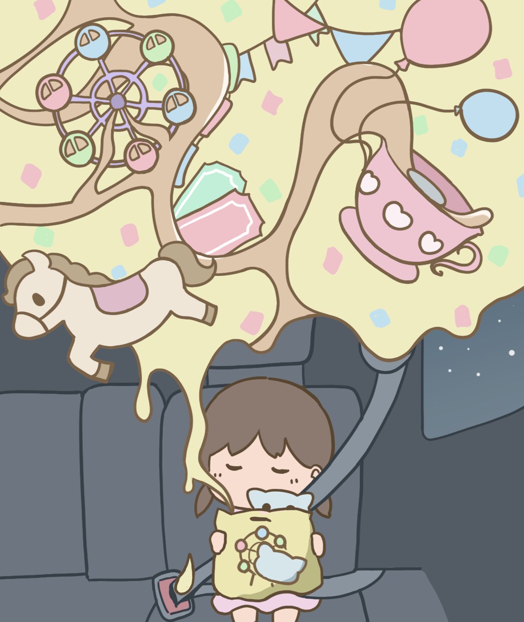 かわいいイラスト(カット・一枚絵)お描きします デフォルメのきいたゆるめ・ポップな絵柄をお求めの方へ イメージ3